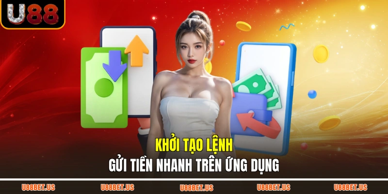 Khởi tạo lệnh gửi tiền nhanh trên ứng dụng