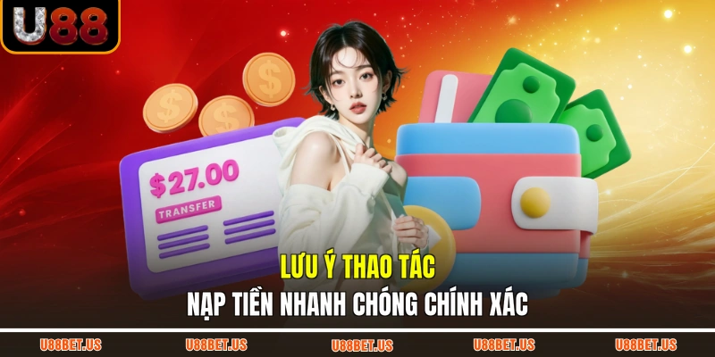 Lưu ý thao tác nạp tiền nhanh chóng chính xác